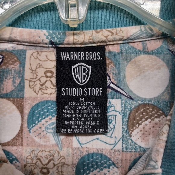 Warner Brothers polo shirt men's Sz M - Picture 5 of 7